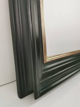 Profil boczny głębokiej czarnej ramy do obrazu olejnego, głębokość listwy 67 mm