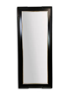 Lustro w czarnej ramie z flamandzkimi rogami 