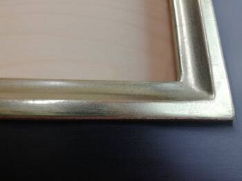 Rama lustra polichromowana białym złotem