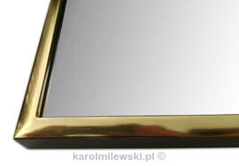 Lustro w złotej ramie, listwa 18 mm. szerokości