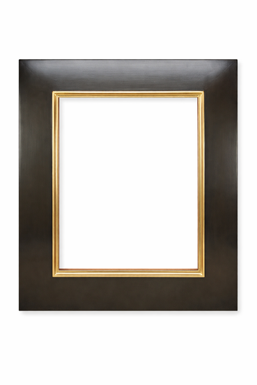Brązowa rama do obrazu na wymiar pozłacana złotem płatkowym