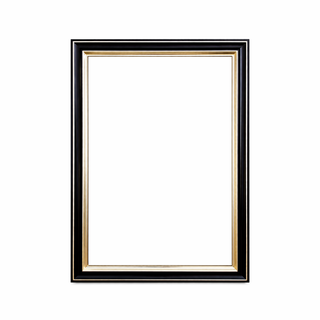 Czarna rama glamour do obrazu olejnego, białe złoto 6K