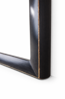 Rama do obrazu na wymiar – lekko zakrzywiony profil, dwutonowa czerń z pozłotą 22k