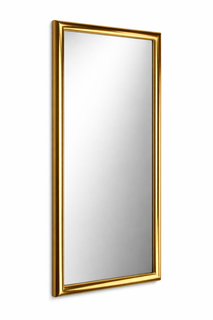 Lustro w złotej ramie glamour na wymiar z litego drewna, złocone 23K