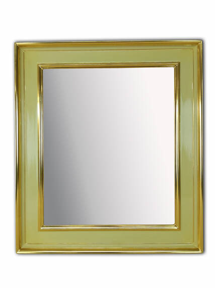 Lustro w ramie na wymiar kremowo-złote 23 K