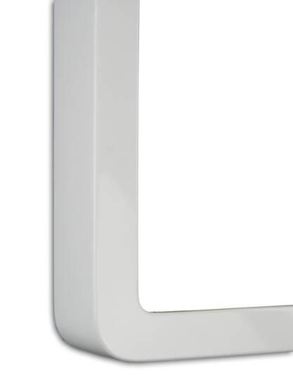 Biała rama do obrazu  z zaokrąglonymi rogami, glębokość felcu 40mm