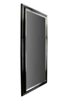 Lustro w czarnej ramie glamour