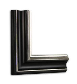 Czarna rama do lustra glamour