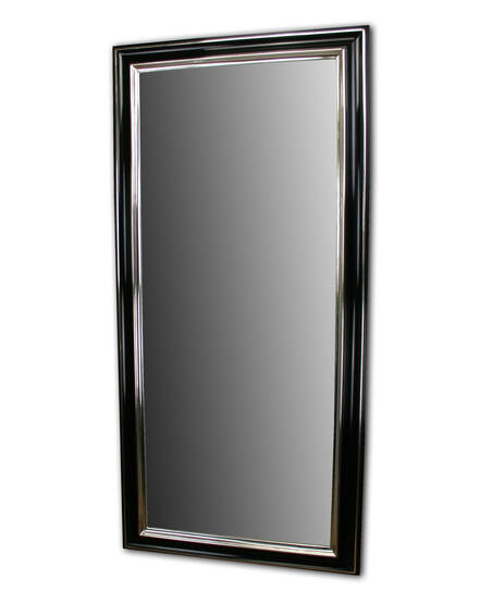 Lustro w czarnej ramie glamour