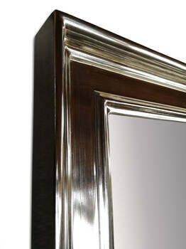 Lustro glamour, złoto księżycowe z przetarciem na szarej glince 