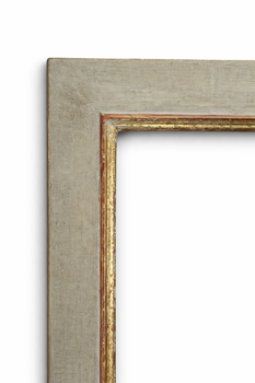 Rama do obrazu, szara oryginal ze złotym paskiem 23k