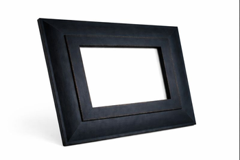 Rama drewniana w czarno-granatowym kolorze, ręcznie postarzane wykończenie