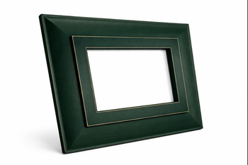 Rama drewniana w ciemnej zieleni, naturalne przetarcia