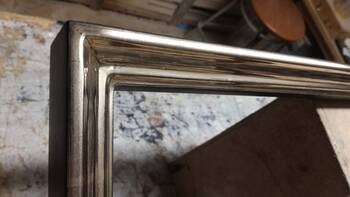 Rama do obrazu na wymiar złocona złotem księżycowym na niebieskiej glince