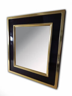 Lustro dekoracyjne w burgundowo-złotej ramie na wymiar