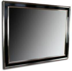 Lustro w czarnej ramie glamour 120 x 80cm.
