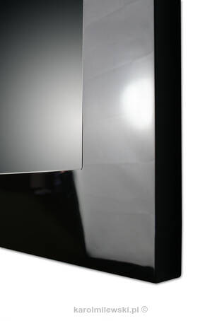 Lustro w czarnej, błyszczącej ramie do przedpokoju – eleganckie wykończenie i szkło premium SGG Miralite® Pure Diamant