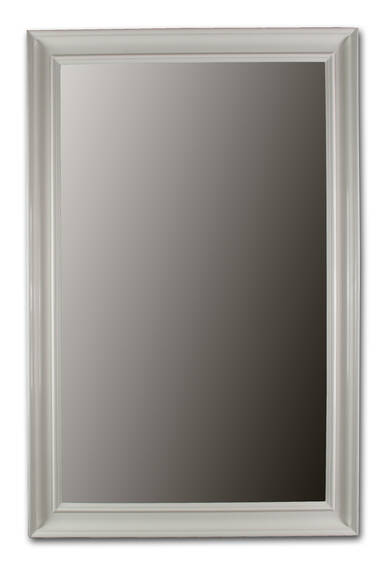 Lustro w białej ramie z litego drewna – wykonywane na wymiar